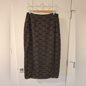 Chapter One Women's Black Graphic Print Maxi Wrap Skirt (Size 14)
